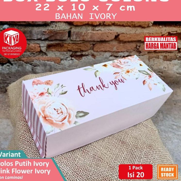 

Super Bonus box kue 22x10x7 bolu gulung box bomboloni