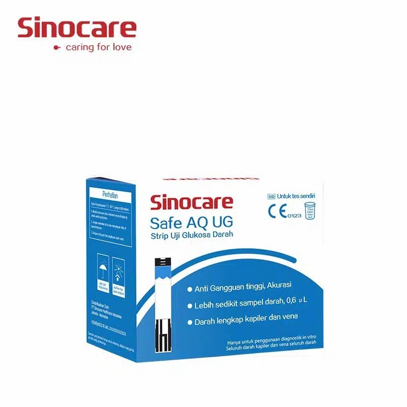 Sinocare Safe AQ UG Strip Uji Gula Darah / Isi 50's