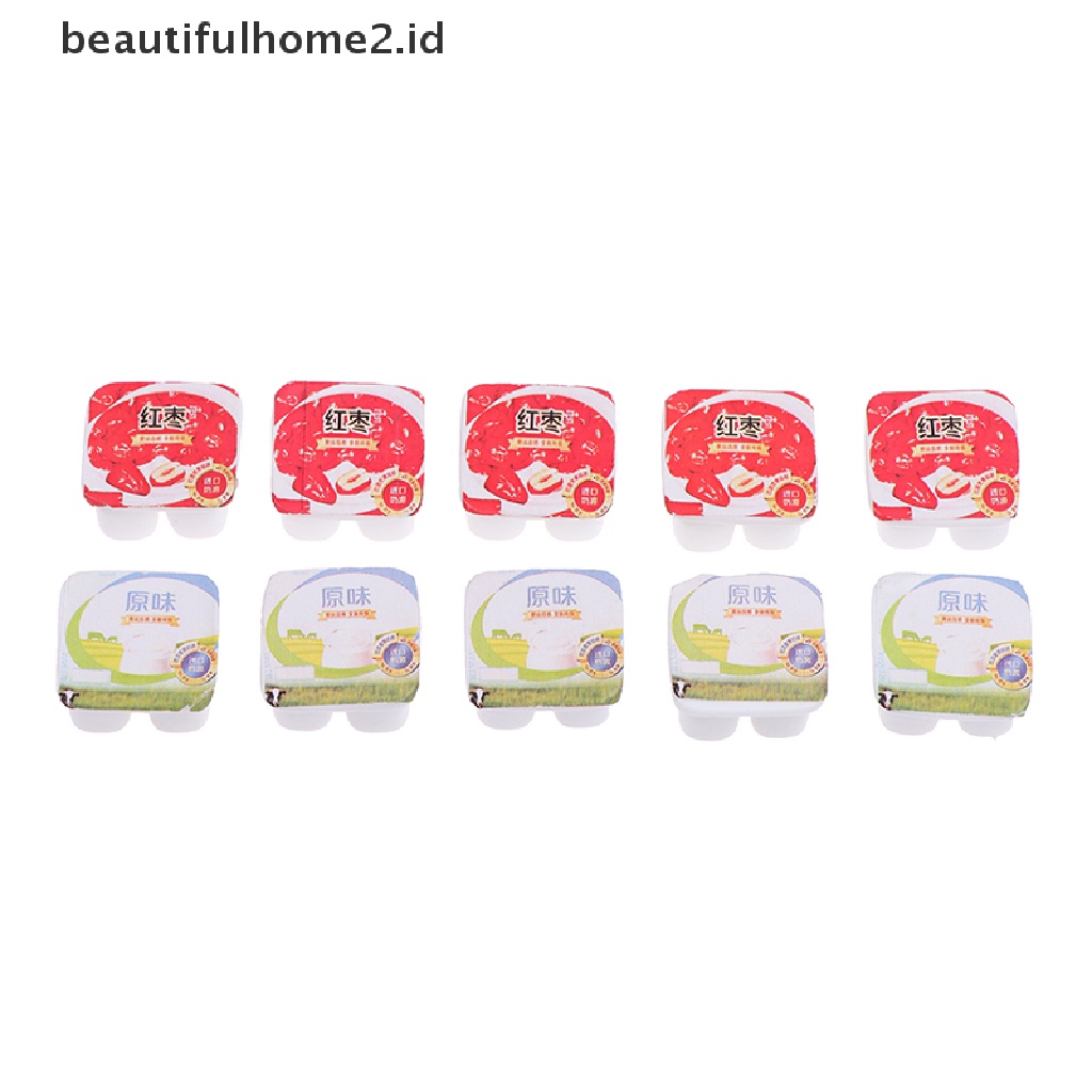 (Beautifulhome2) Buku Literatur Klasik Bahasa MandarinId 10pcs / Set Mainan Miniatur Yogurt Bahan Resin Untuk Aksesoris Rumah Boneka 1: 12