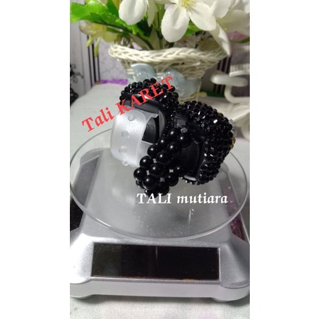 Tasbih Digital Cantik Mutiara Swarovski Hitam Black Series Termurah