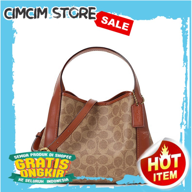 TAS SELEMPANG WANITA IMPORT TERMURAH / COACH Hadley Hobo pundak wanita mohon tas Bucket Bag HADLEY21