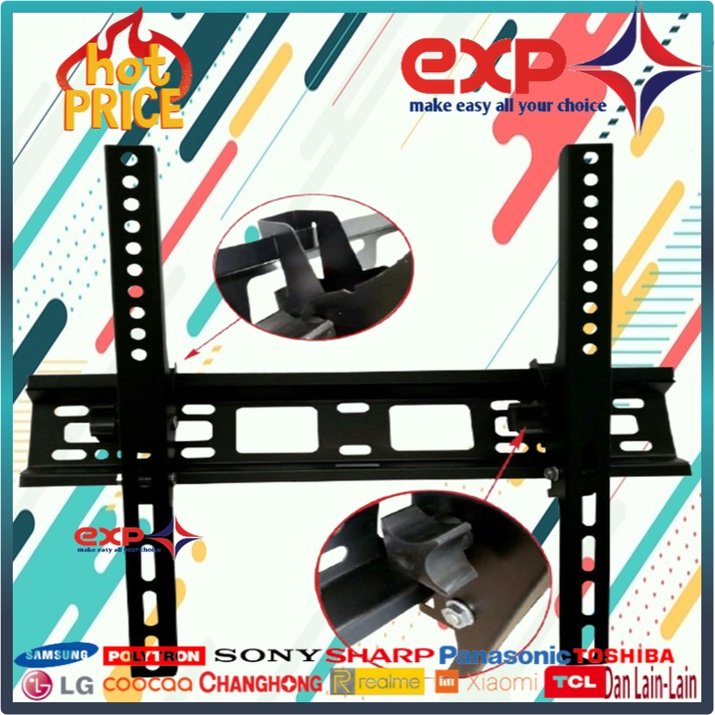 Garansi cocok!!! Bracket TV universal 42&quot; s/d 55&quot; Waterpas adjustable position-1