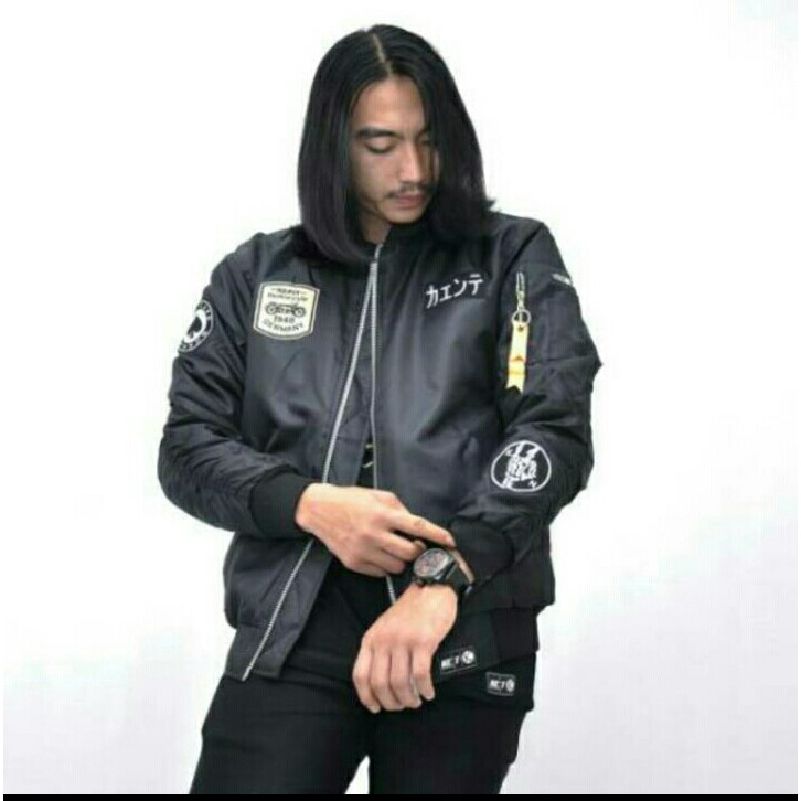 KENT Jaket Bomber Original Kent Rider Black Pria Wanita