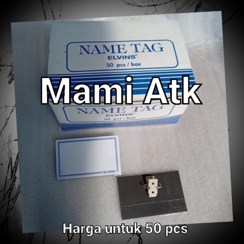 

name tag isi 50 pcs