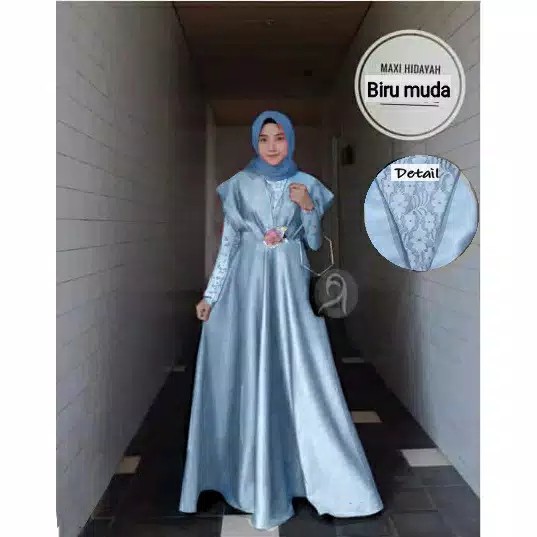 Maxi dress remaja ABG gaun pesta kondangan party dress muslimah abaya gamis longdress busana lebaran