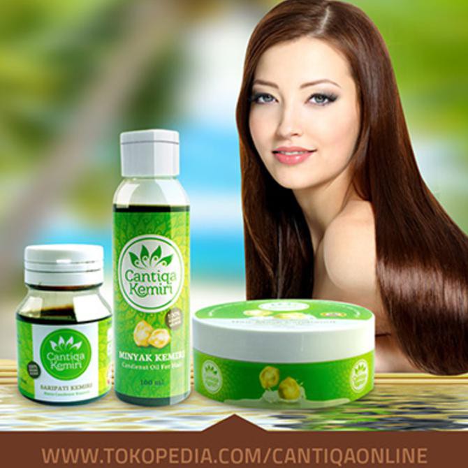 Hot Paket Perawatan Rambut Alami Cantiqa Kemiri New