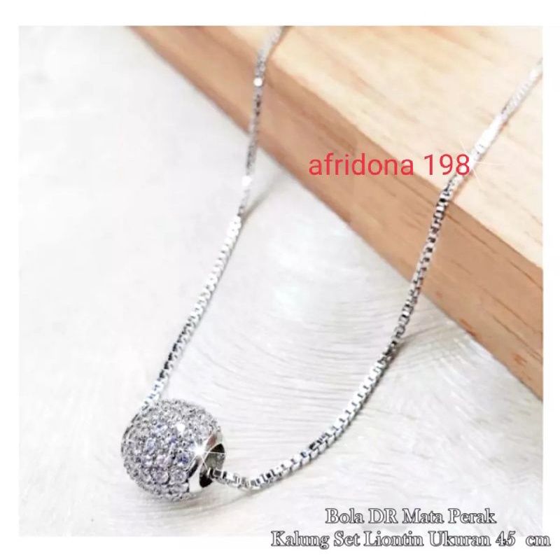 ( promo Besar) free Anting silver 1 pasangan + cincin 1pc /Kalung Titanium italy silver Liontin Perm