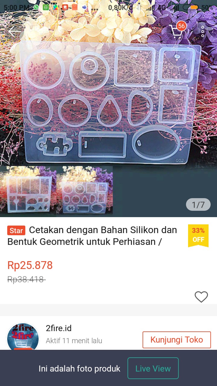 Cetakan Dengan Bahan Silikon Dan Bentuk Geometrik Untuk Perhiasan / Liontin