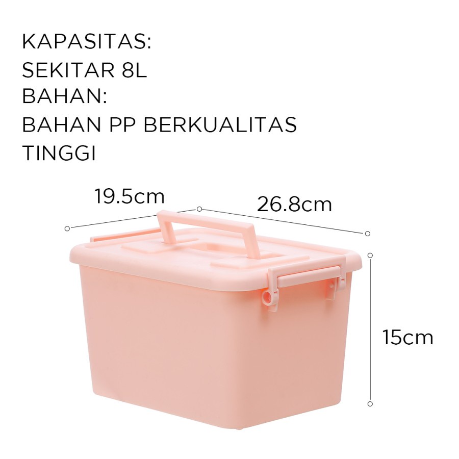 Storage Box Plastik Organizer Kotak Penyimpanan Tempat Wadah Rak Keranjang