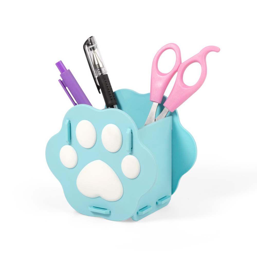 Lanfy Cat Claw Pen Holder Multi Purpose Use Creative Desktop Storage Box Pink Blue White Cat Claw Kartun Aksesoris Meja