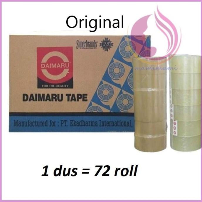 

LAKBAN DAIMARU 1 DUS 72 ROLL 48MM X 90YARD BENING COKLAT BOLEH CAMPUR