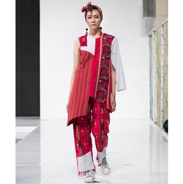 Setelan tenun/baju tenun /baju lurik/setelan wanita/setelan casual/baju etnik