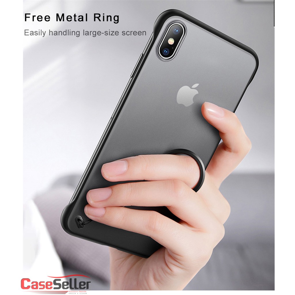 CaseSeller - Oppo Realme 5 Realme 5 Pro Reno 6.4 Reno 2 Reno 2F HardCase Dove + Ring Holder