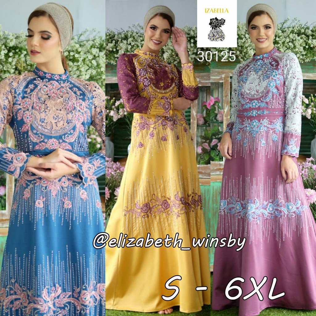 [Gamis Muslim] Elizabeth Winsby Fashion Muslim Gamis Wanita Baju Jumbo Dress Muslimah Pesta