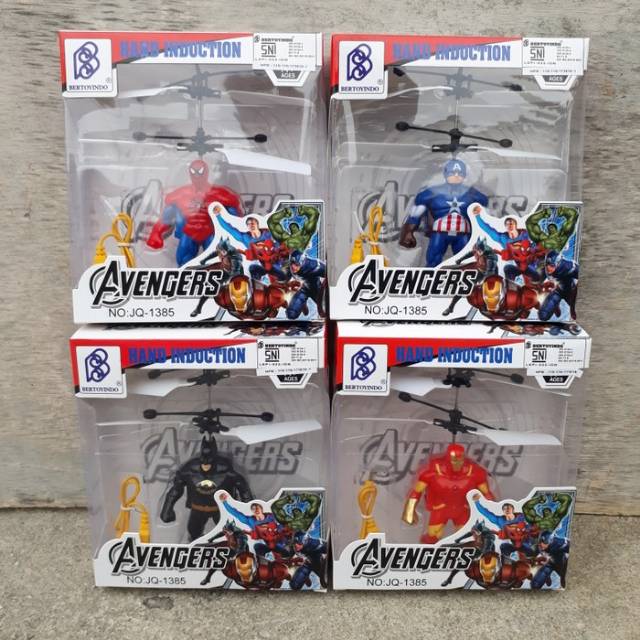MAINAN DRONE AVENGERS - RC HELICOPTER TERBANG SENSOR ANAK EDUKATIF