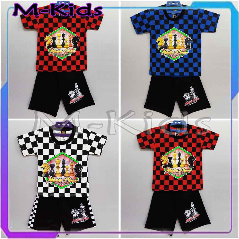 MKids88 - Baju Setelan Anak Laki-Laki CATUR / CHESS SPIDERMAN SKATEBOARD