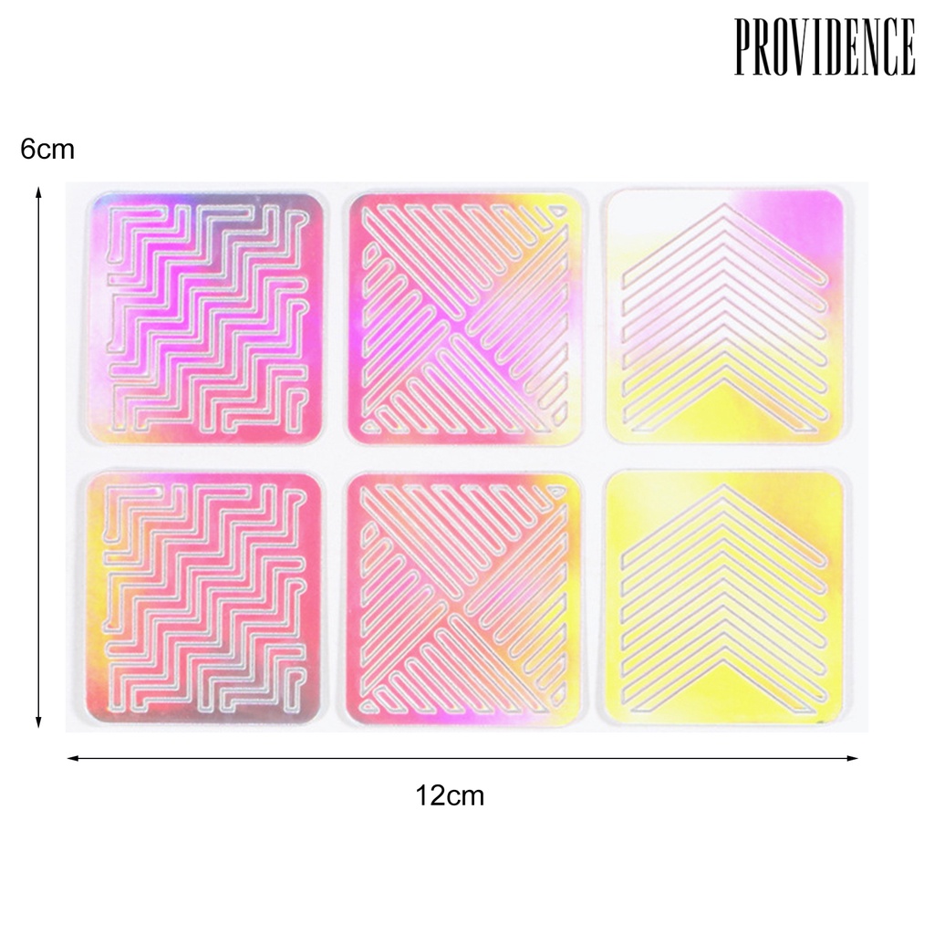 Providence 24Pcs/Set Nail Template Various Patterns Nail Art Making Lightweight Nail Vinyls Irregular Grid Stencil Polish Transfer Tools for Women