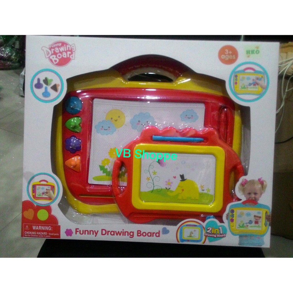 

Papan tulis drawing learning board 2in1 stamp magnetic color menggambar