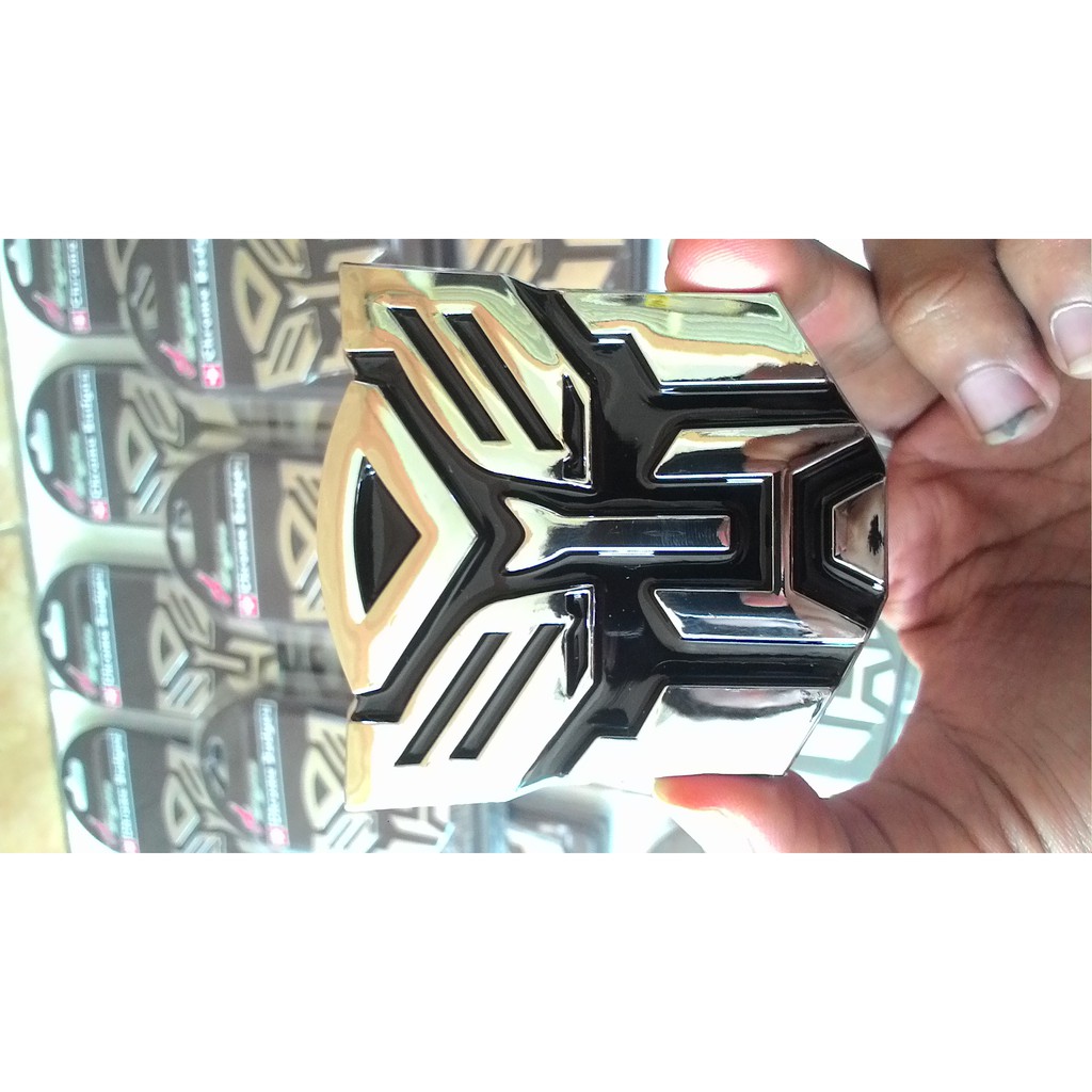 Emblem Lambang AUTOBOTS Transformers Chrome Logo Autobot Robot Transformer Chrom