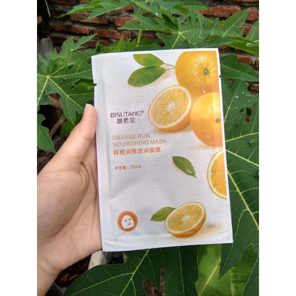 Masker sheet Mask BISUTANG Orange | Masker Wajah | Face mask
