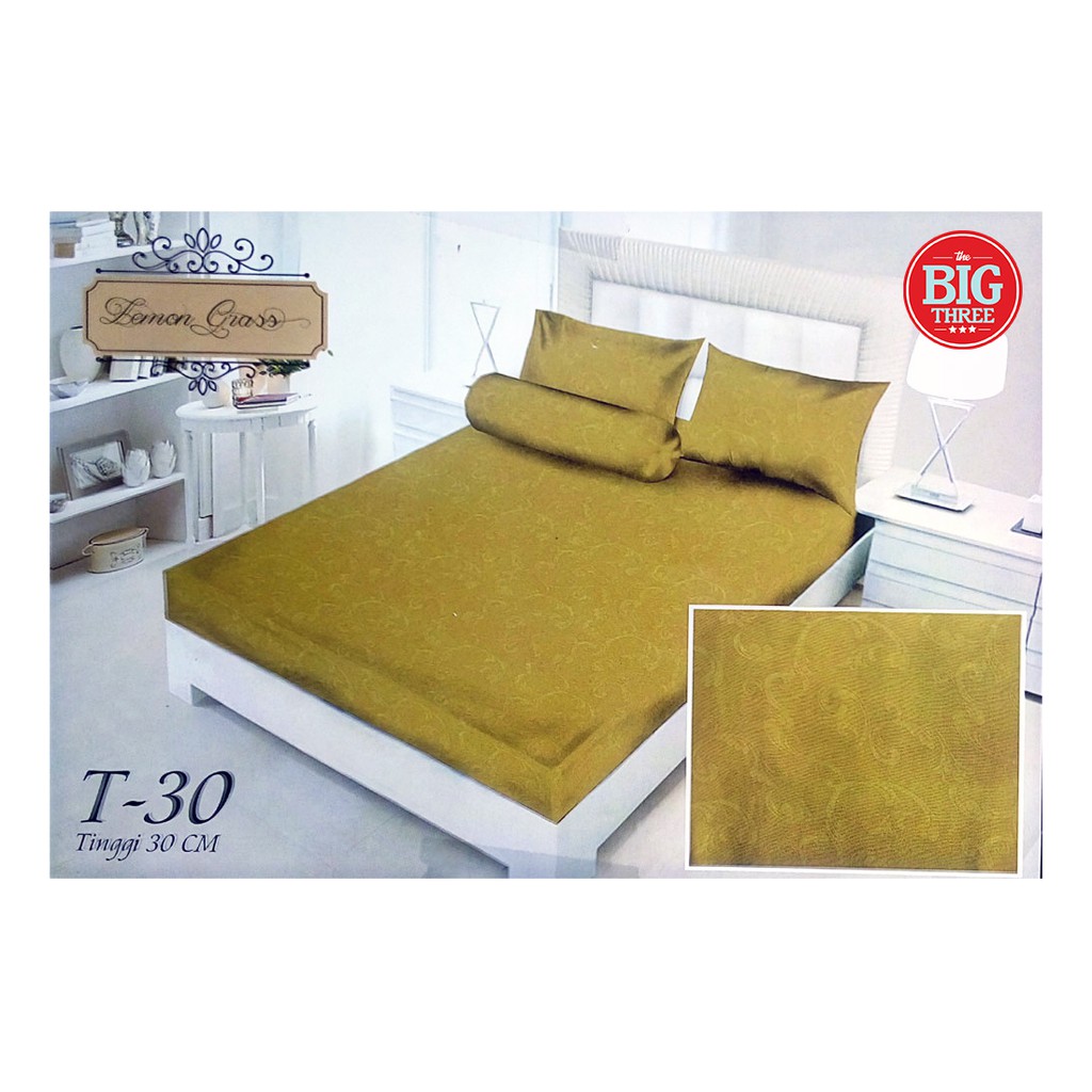 KINTAKUN ZAQUARD Sprei 180X200 / 160x200 TINGGI 30 warna SALEM HIJAU BIRU - 180 160 T30 SP POLOS