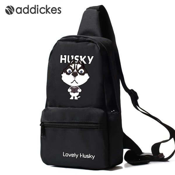 Luc Tas Selempang Bahu Gambar Kartun Anjing Husky Untuk Pria