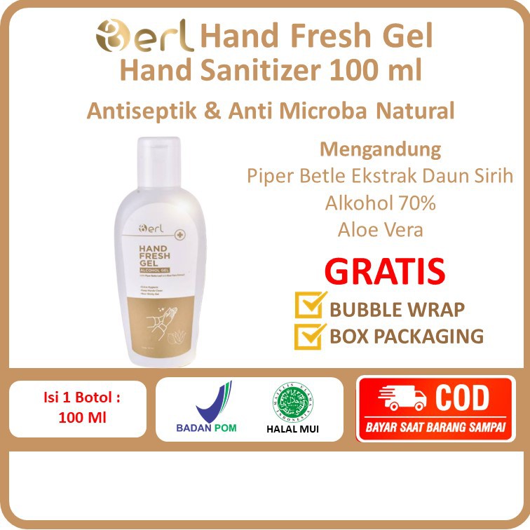 COD Hand Sanitizer B ERL Hand Fresh Gel B Erl 100 ml Halus Lembut Wangi Di Tangan