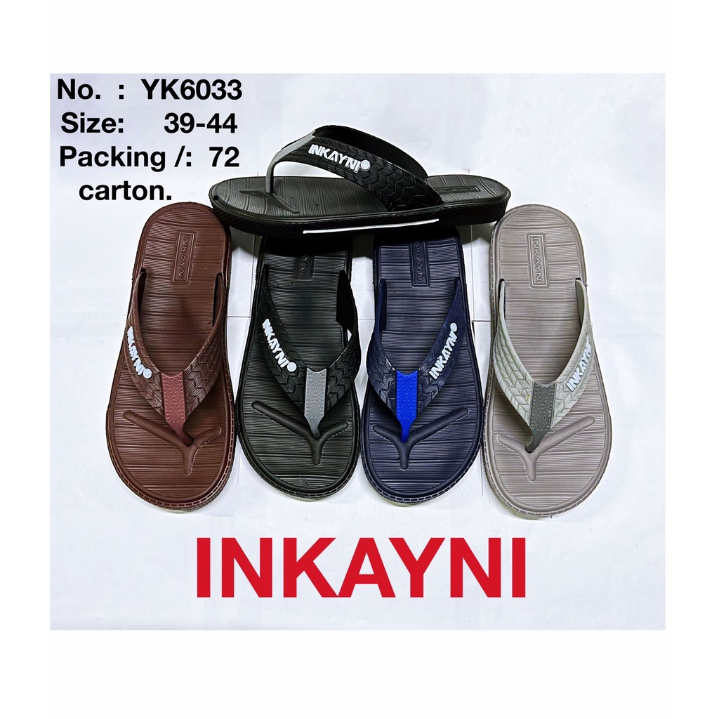 [PROMO] COD Inkayni Sandal Jepit Karet Cowok YK6033
