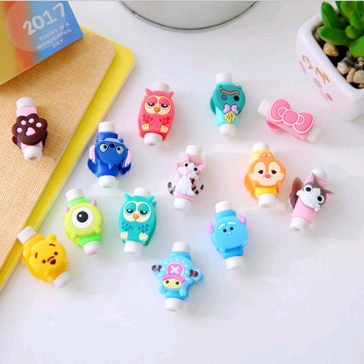 【GOGOMART】Klip Kabel Karakter Lucu / Penjepit Ujung Kabel - Motif Kartun