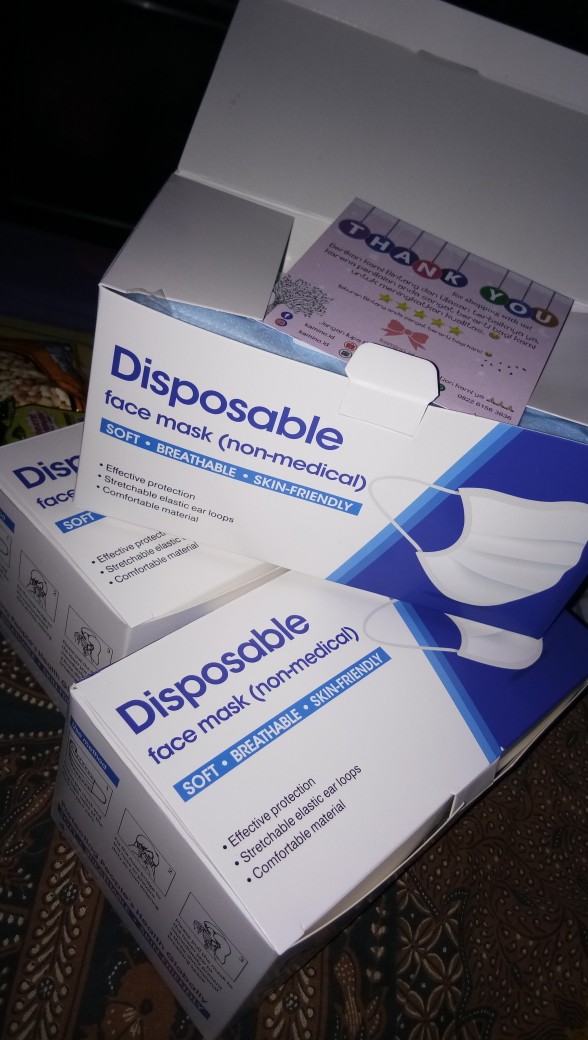 3pcs Masker Holder Tempat Masker Mika Transparan Import