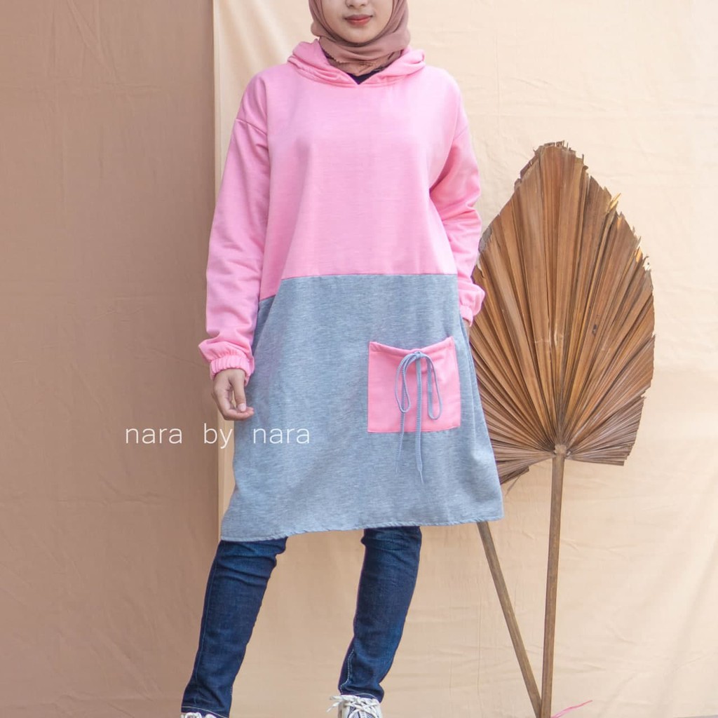 Nara Grosir - Balqis Long Hodie | Fashion Terkini | Sweater Termurah