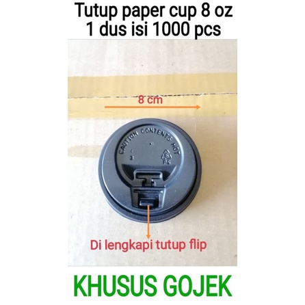 Tutup paper cup / cup kopi 8 oz hitam