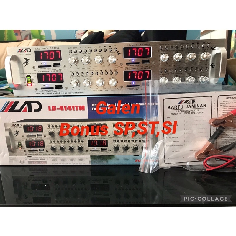 Ampli Walet LAD 4141TM bonus SP,ST,SI,ampli dijamin bebas baca flashdisk yg diprotek