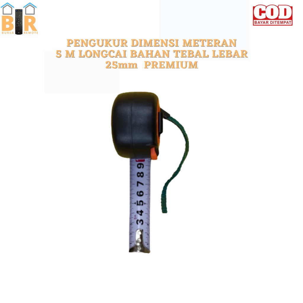 Pengukur Dimensi Meteran 5m LONGCAI Bahan Tebal Lebar 19mm dan 25mm PREMIUM