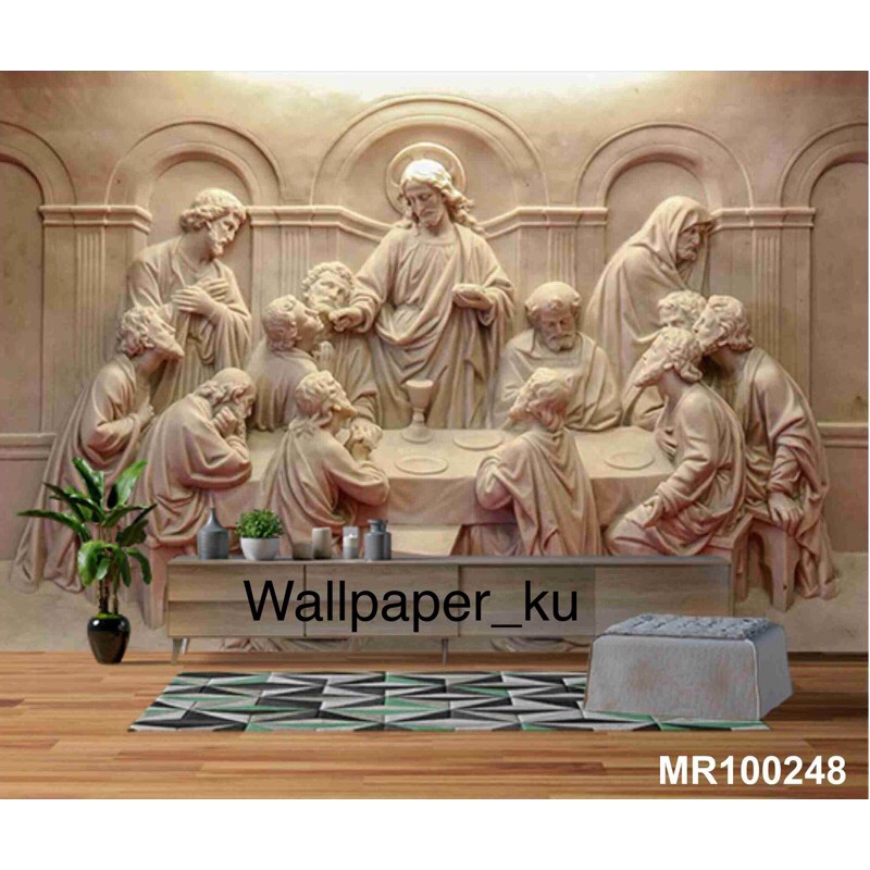 Wallpaper Dinding Mural Photowall Dinding Kristen Motif Tuhan Yesus Dekorasi Dinding Rohani
