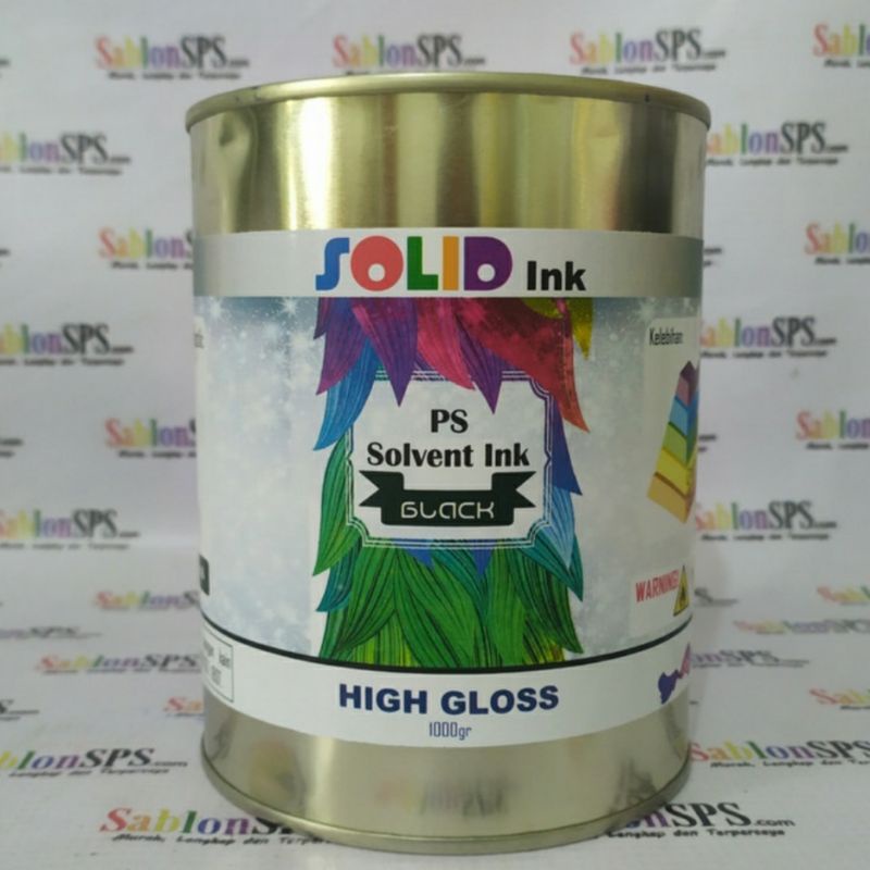 TINTA SABLON PLASTIK HDPE PE PP  BLACK 1KG BASIS MINYAK SOLVENT