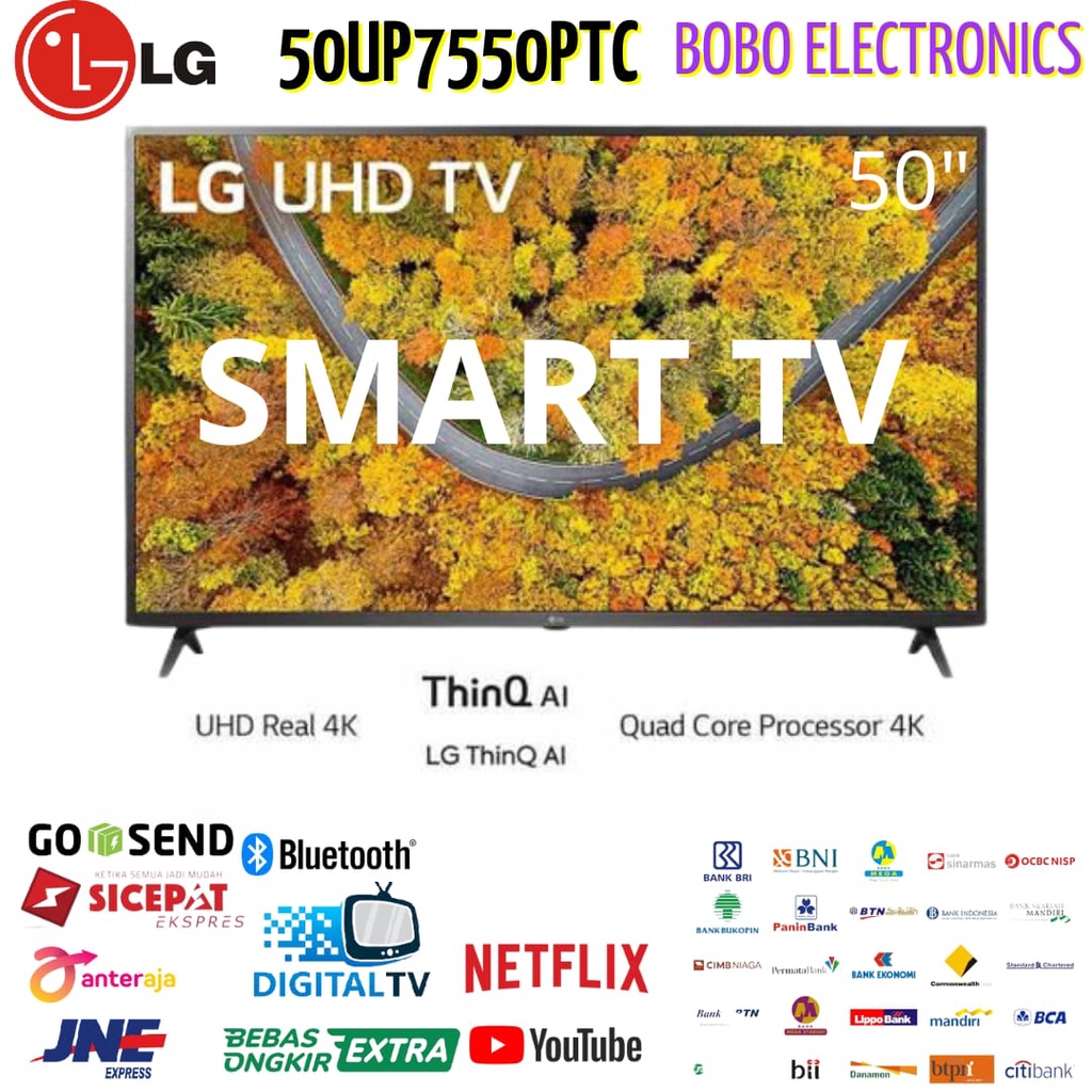 LG UP75 LED Smart 4K UHD TV 50 Inch - 50UP7550PTC / 50UP7550