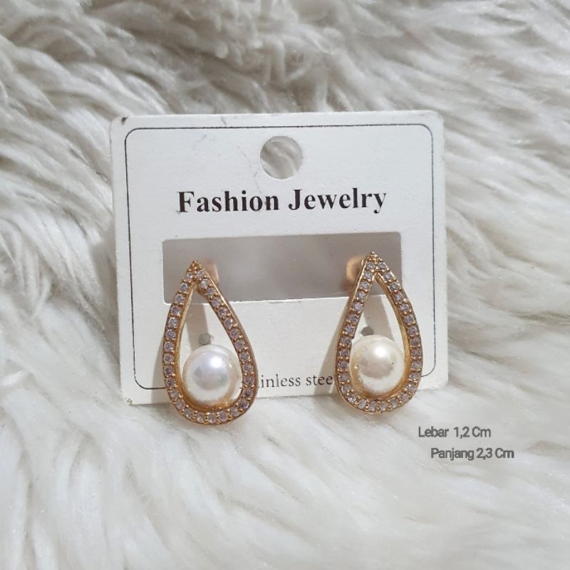 Anting Titanium asli Anti karat anti alergi Earring Stainless steel Premium Quality T293