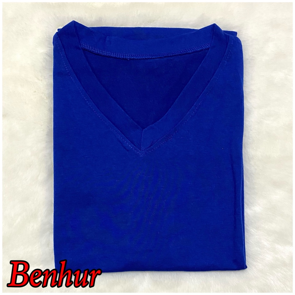 V-NECK JUMBO XXL Panjang / Kaos Polos Basic Vneck Panjang /  t-shirt / Atasan Pakaian Wanita Murah-TPJ V-XXL - BENHUR