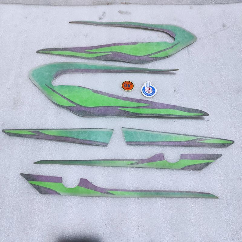 Stiker stripping decal Yamaha Rx special spesial RXS RX S hijau botol 1999 2000 2001 2002 2003 ori o