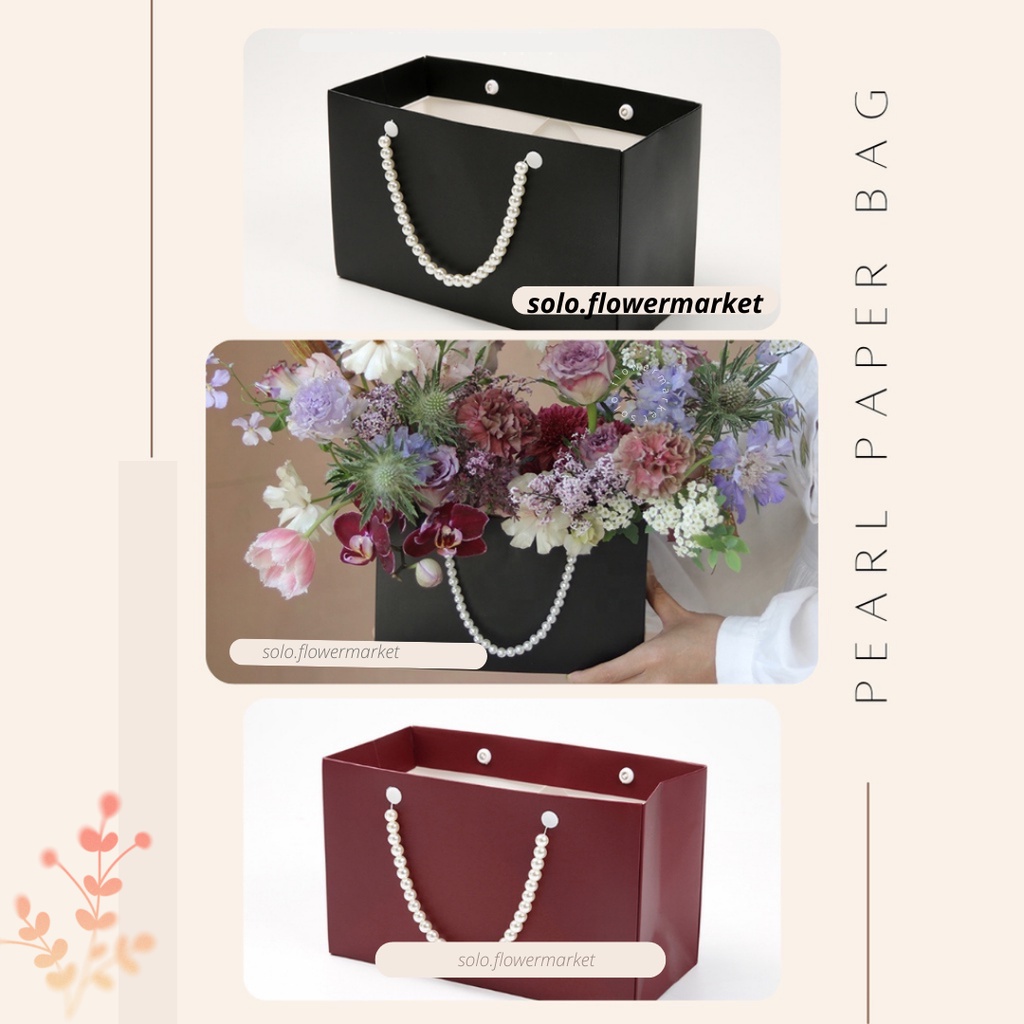 

PEARL BAG Flower Bag Gift Box Tas Bouquet Flower Dekorasi Handbag Paper Pearl Flower Box - flower box - tas bunga - barang florist - hadiah - aksesoris bunga PEARL Paper Bag - Bloom Box - Flower Box - Box Bunga - Vas Bunga - Kotak Bunga TERMURAH