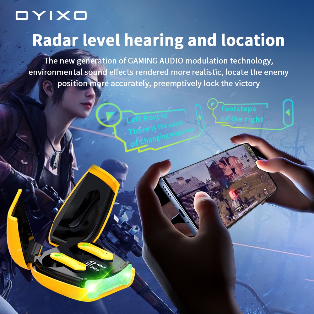 Wireless Earphone Bluetooth V5.2 Headphones For Gaming Wireless Cancelling Headset With Microphone