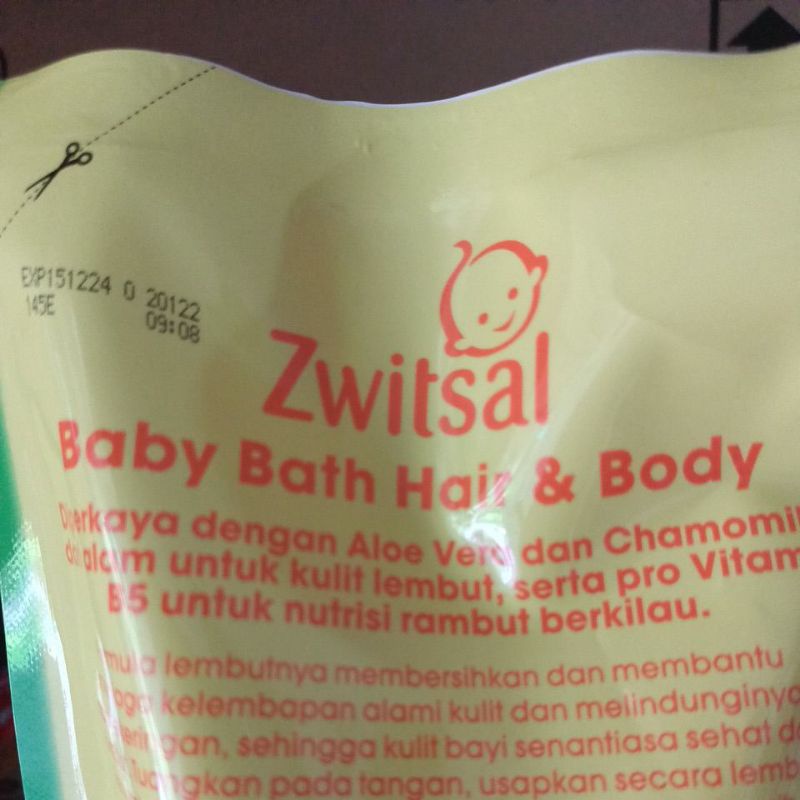 Zwitsal Natural Baby Bath 2-in-1 Hair &amp; Body Pouch 600ml