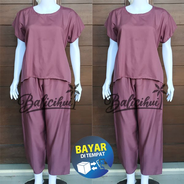 Balicihui Setelan Panjang Bali Piyama Tidur Bali FIT to XL Baju Tidur Baju Santai Rumahan