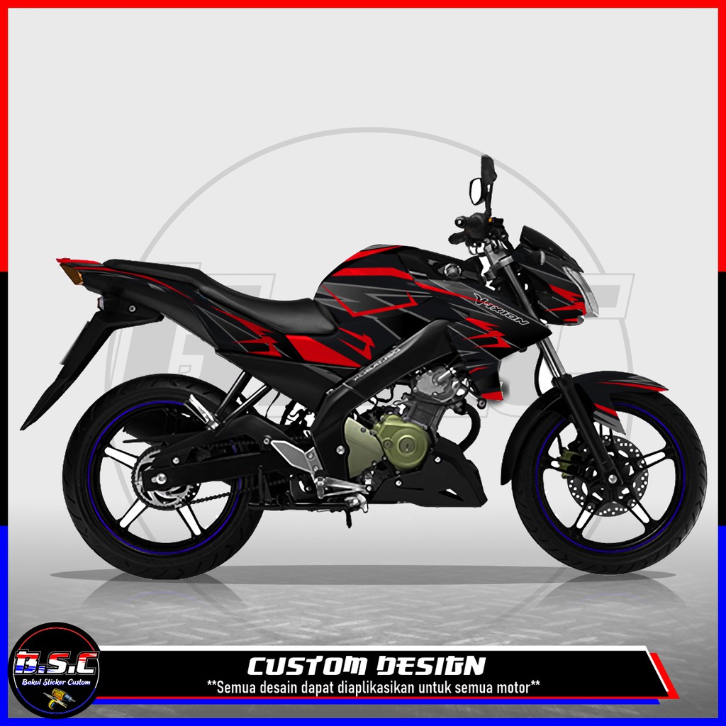 Sticker Decal FULL BODY Vixion Lighting Vixion Sinchan Motif Racing Abs. Red