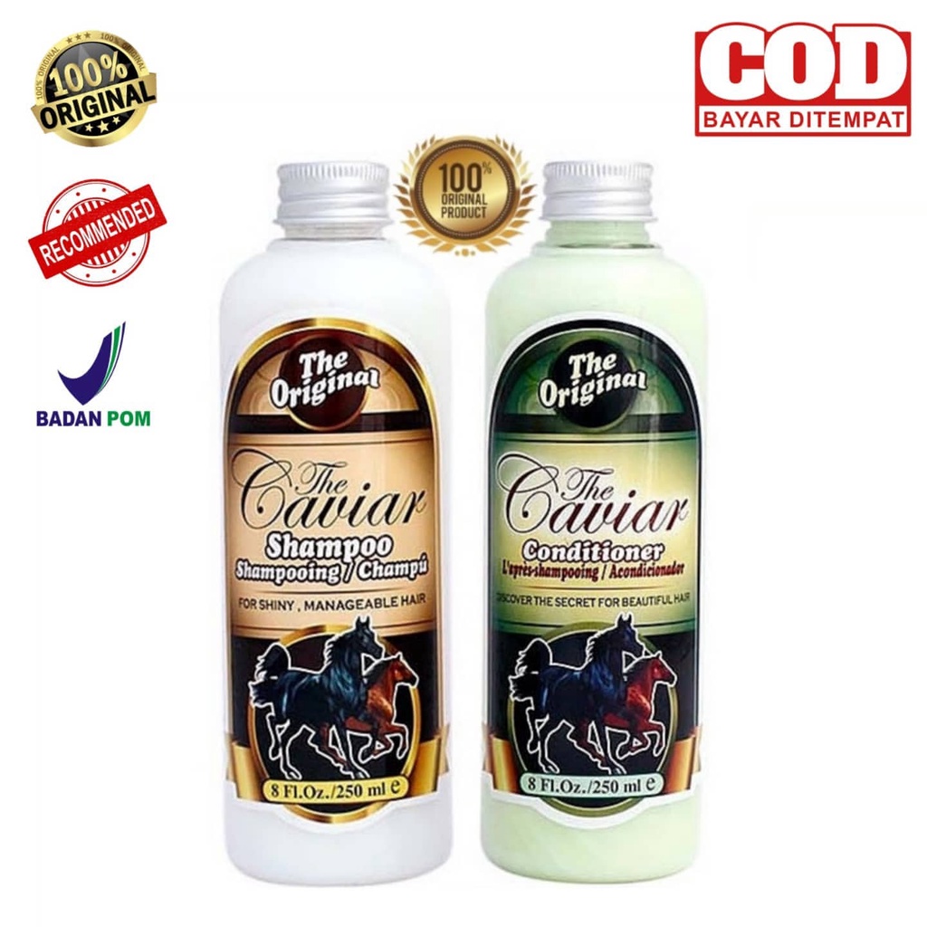The Caviar Shampoo & Conditioner / Sampo Kuda Penumbuh & Penyubur Rambut