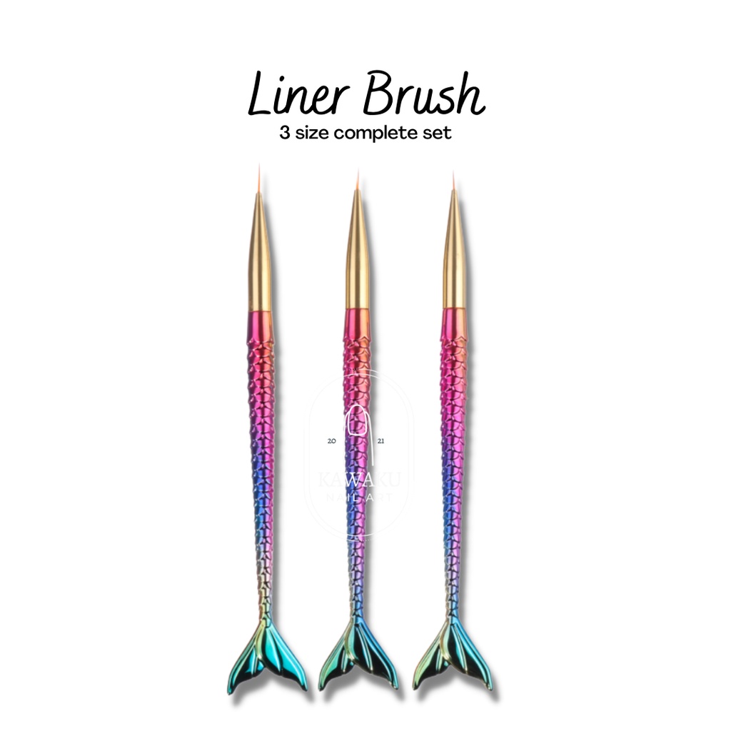 Brush Liner Drawing Nail Art Warna Mermaid (NP-42)