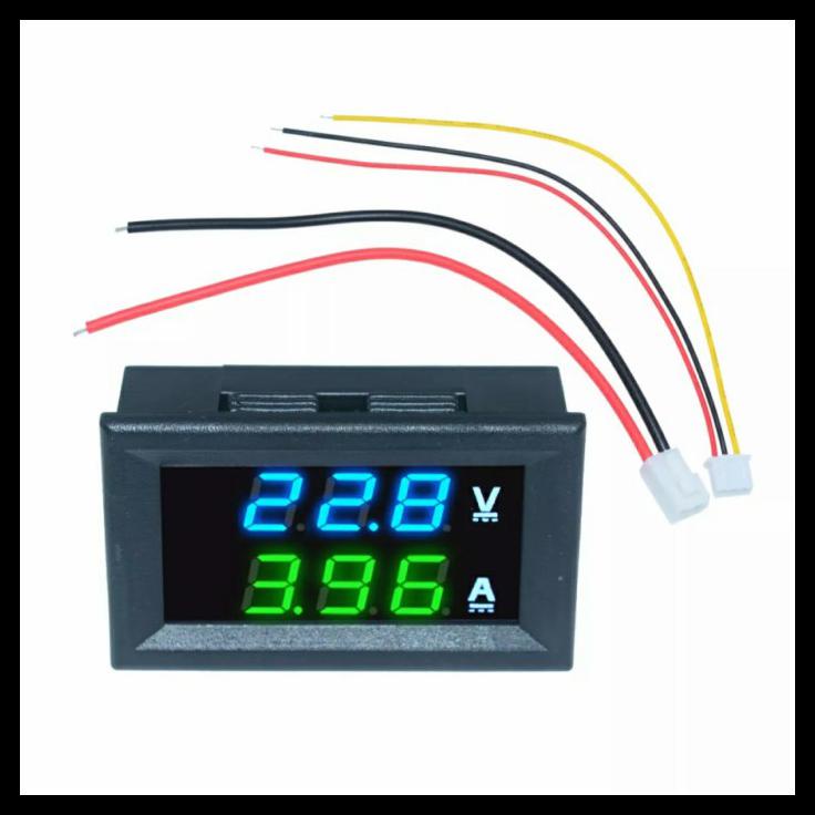 Jual Dual Combo Volt Ampere Digital Meter 0-100Volt 0-10Ampere | Shopee ...