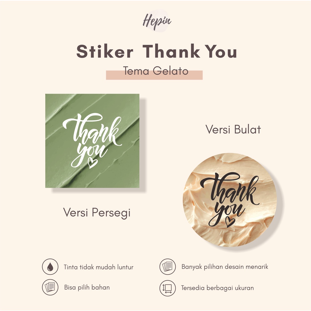 

stiker thank you/stiker paking/label trimakasih/ tema GELATO/murah