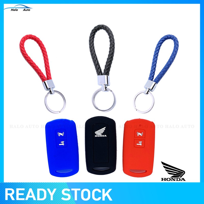 (COD) Sarung Silikon Pelindung Remote Control Mobil Honda 150 2 Tombol dengan Rantai